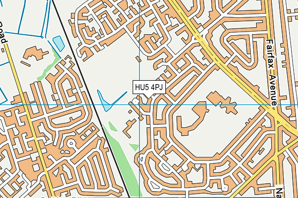 HU5 4PJ map - OS VectorMap District (Ordnance Survey)