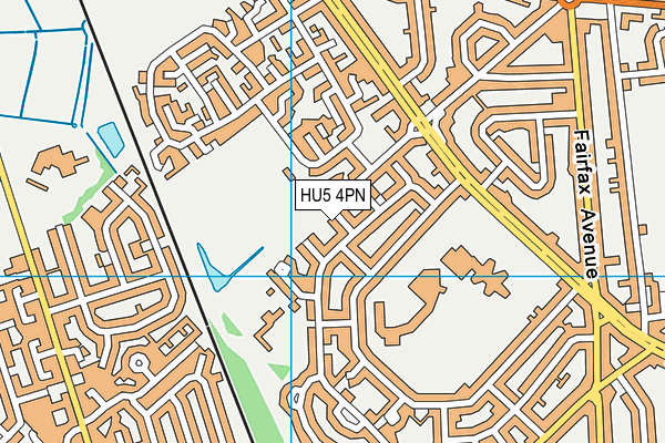 HU5 4PN map - OS VectorMap District (Ordnance Survey)