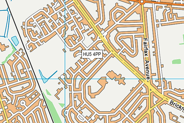HU5 4PP map - OS VectorMap District (Ordnance Survey)
