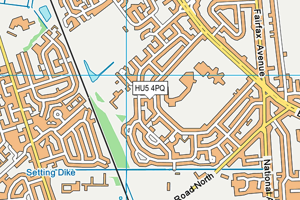 HU5 4PQ map - OS VectorMap District (Ordnance Survey)
