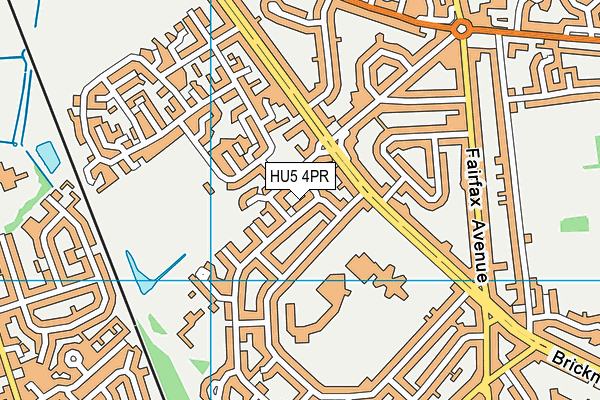 HU5 4PR map - OS VectorMap District (Ordnance Survey)