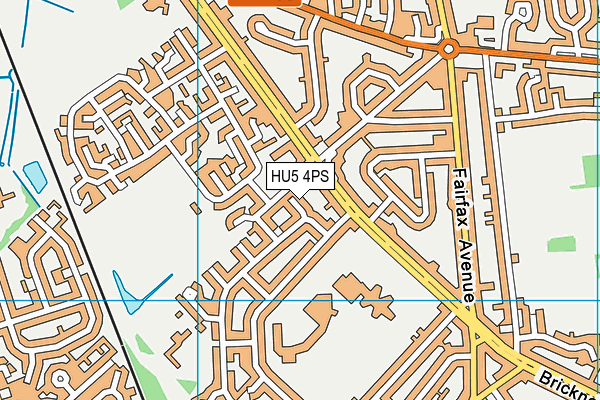 HU5 4PS map - OS VectorMap District (Ordnance Survey)
