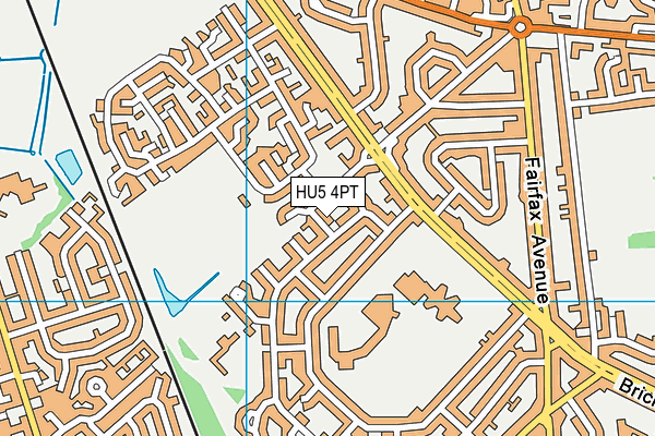 HU5 4PT map - OS VectorMap District (Ordnance Survey)
