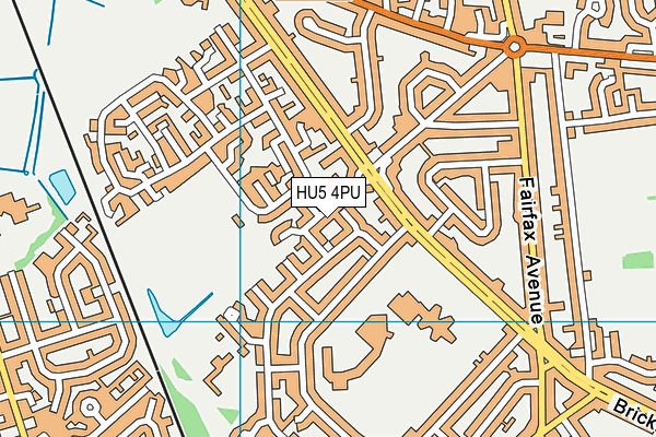 HU5 4PU map - OS VectorMap District (Ordnance Survey)