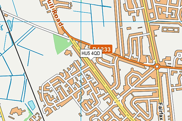 HU5 4QD map - OS VectorMap District (Ordnance Survey)