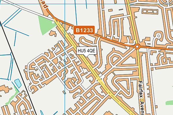 HU5 4QE map - OS VectorMap District (Ordnance Survey)