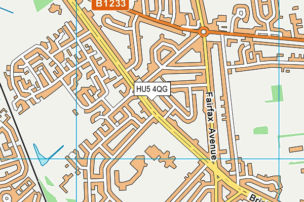 HU5 4QG map - OS VectorMap District (Ordnance Survey)