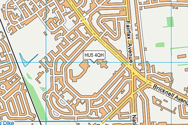 HU5 4QH map - OS VectorMap District (Ordnance Survey)
