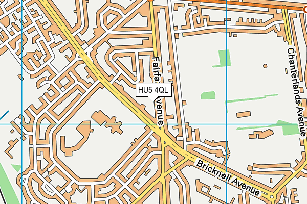 HU5 4QL map - OS VectorMap District (Ordnance Survey)