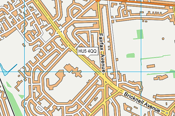 HU5 4QQ map - OS VectorMap District (Ordnance Survey)