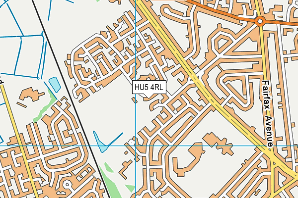 Kelvin Hall School Sports Field map (HU5 4RL) - OS VectorMap District (Ordnance Survey)