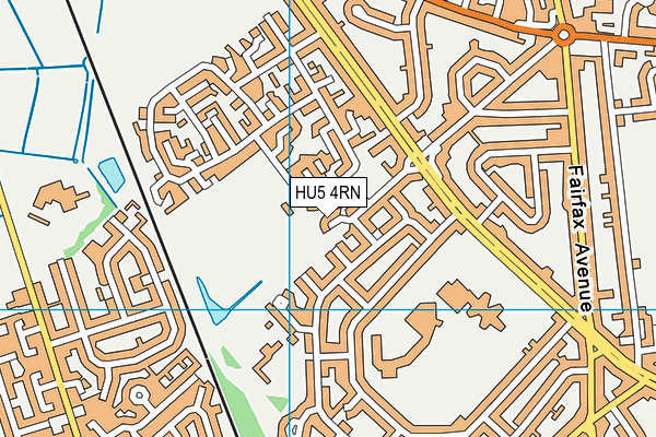 HU5 4RN map - OS VectorMap District (Ordnance Survey)