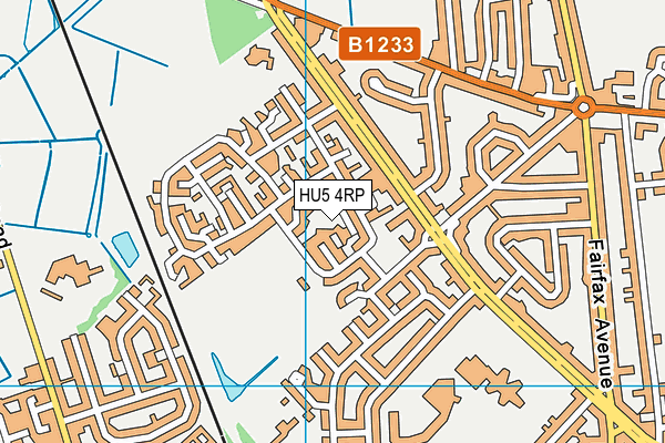 HU5 4RP map - OS VectorMap District (Ordnance Survey)