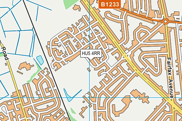 HU5 4RR map - OS VectorMap District (Ordnance Survey)
