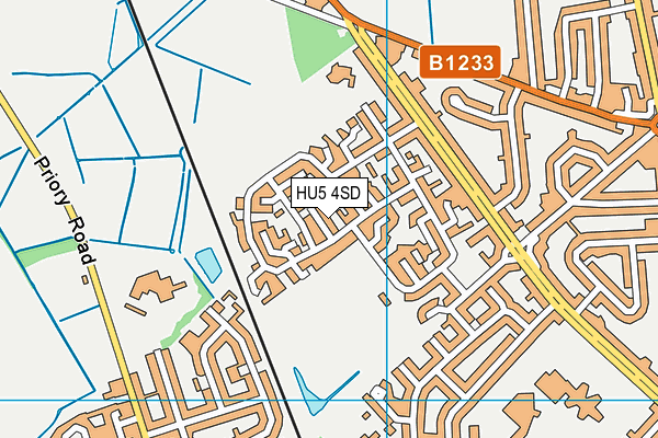 HU5 4SD map - OS VectorMap District (Ordnance Survey)