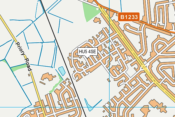 HU5 4SE map - OS VectorMap District (Ordnance Survey)