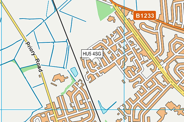 HU5 4SG map - OS VectorMap District (Ordnance Survey)