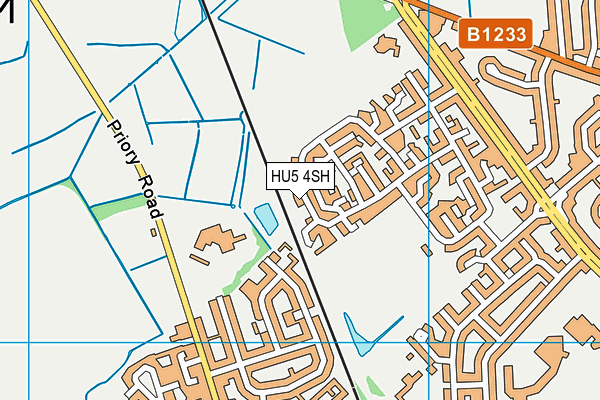 HU5 4SH map - OS VectorMap District (Ordnance Survey)