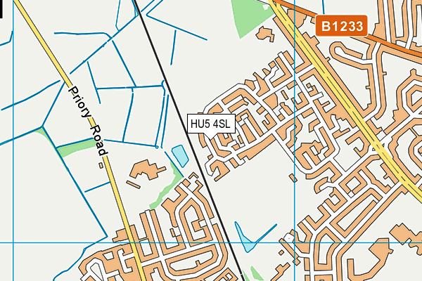 HU5 4SL map - OS VectorMap District (Ordnance Survey)