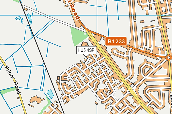 HU5 4SP map - OS VectorMap District (Ordnance Survey)