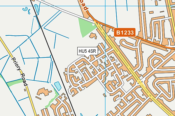 HU5 4SR map - OS VectorMap District (Ordnance Survey)