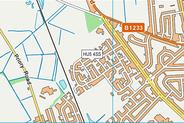 HU5 4SS map - OS VectorMap District (Ordnance Survey)