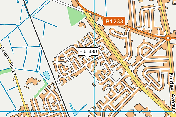 HU5 4SU map - OS VectorMap District (Ordnance Survey)
