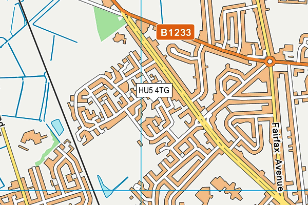 HU5 4TG map - OS VectorMap District (Ordnance Survey)