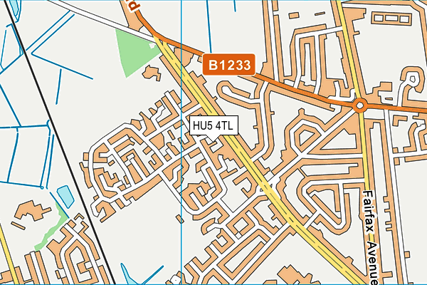HU5 4TL map - OS VectorMap District (Ordnance Survey)