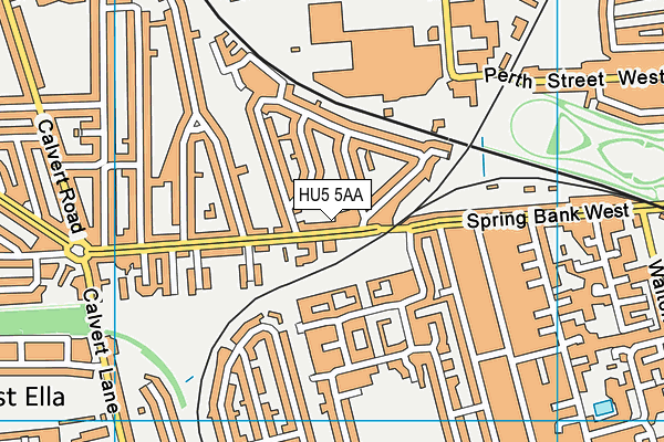 HU5 5AA map - OS VectorMap District (Ordnance Survey)