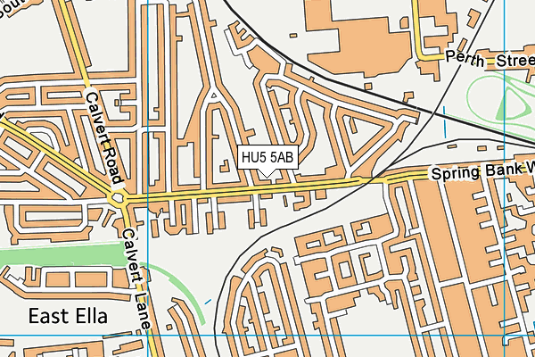 HU5 5AB map - OS VectorMap District (Ordnance Survey)