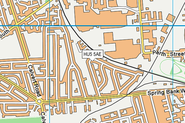 HU5 5AE map - OS VectorMap District (Ordnance Survey)