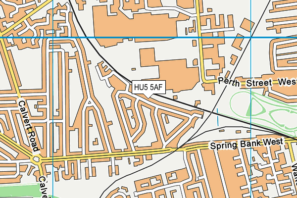 HU5 5AF map - OS VectorMap District (Ordnance Survey)