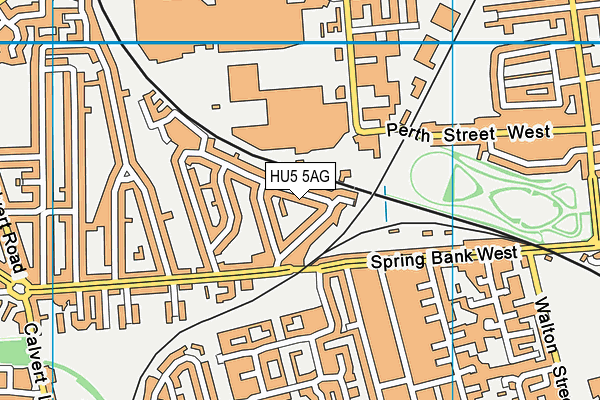 HU5 5AG map - OS VectorMap District (Ordnance Survey)