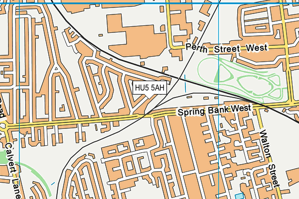 HU5 5AH map - OS VectorMap District (Ordnance Survey)