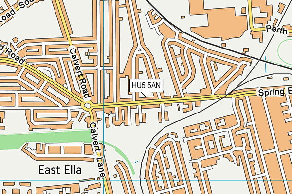 HU5 5AN map - OS VectorMap District (Ordnance Survey)