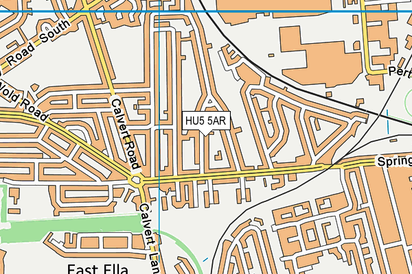 HU5 5AR map - OS VectorMap District (Ordnance Survey)
