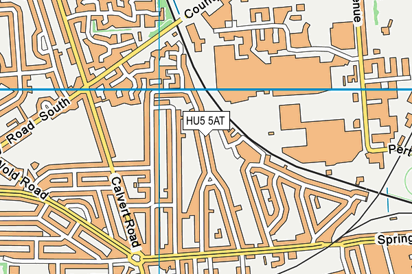 HU5 5AT map - OS VectorMap District (Ordnance Survey)