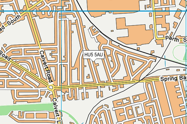 HU5 5AU map - OS VectorMap District (Ordnance Survey)