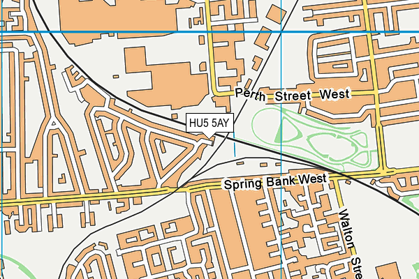 HU5 5AY map - OS VectorMap District (Ordnance Survey)