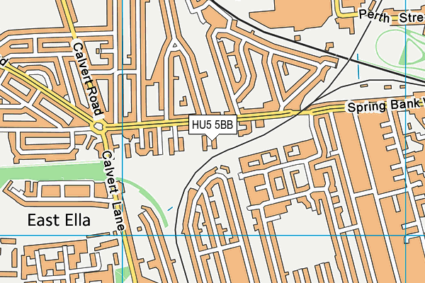 HU5 5BB map - OS VectorMap District (Ordnance Survey)