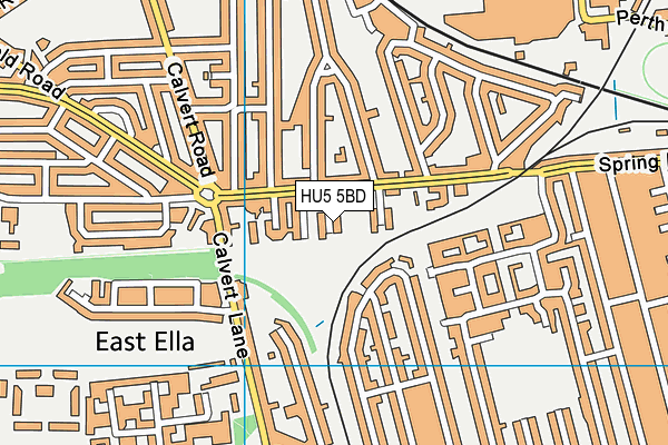 HU5 5BD map - OS VectorMap District (Ordnance Survey)