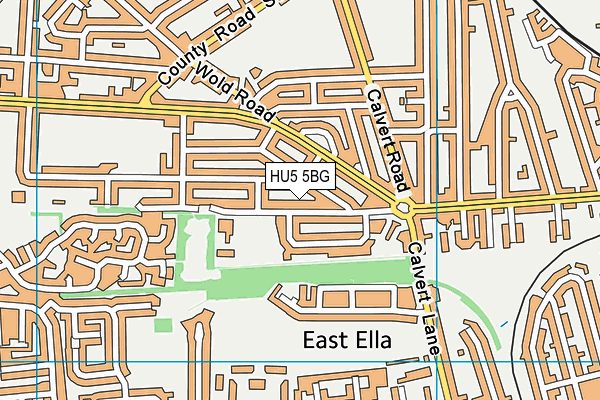 HU5 5BG map - OS VectorMap District (Ordnance Survey)