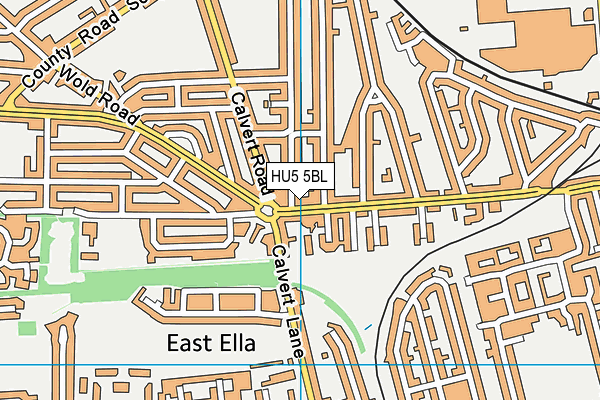 HU5 5BL map - OS VectorMap District (Ordnance Survey)