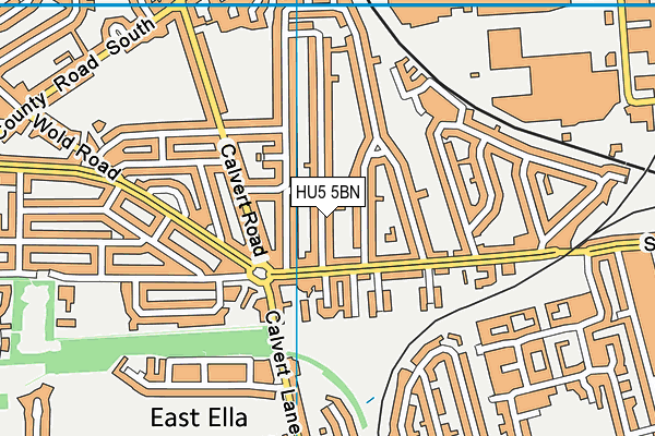 HU5 5BN map - OS VectorMap District (Ordnance Survey)