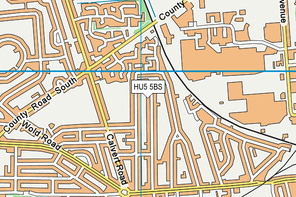 HU5 5BS map - OS VectorMap District (Ordnance Survey)