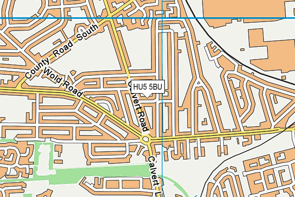 HU5 5BU map - OS VectorMap District (Ordnance Survey)