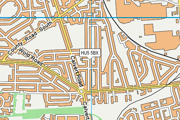 HU5 5BX map - OS VectorMap District (Ordnance Survey)