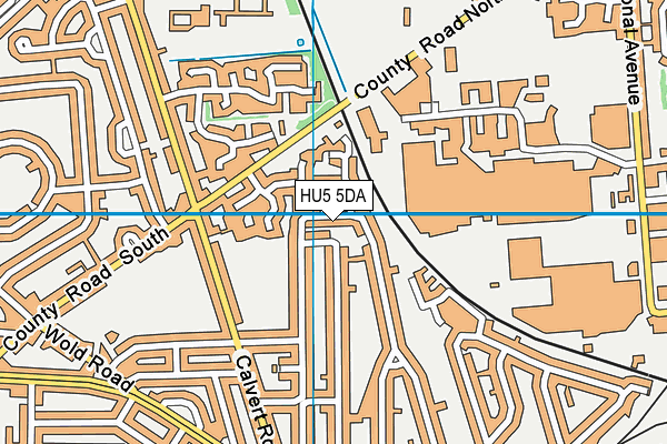 HU5 5DA map - OS VectorMap District (Ordnance Survey)