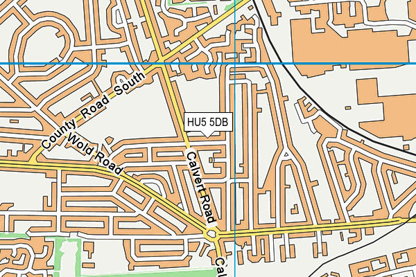 HU5 5DB map - OS VectorMap District (Ordnance Survey)